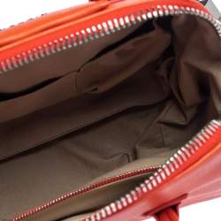 Givenchy Orange Leather Small Antigona Satchel
