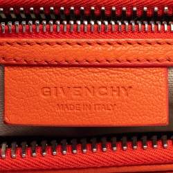 Givenchy Orange Leather Small Antigona Satchel