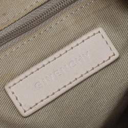 Pre Owned Givenchy Cream/Blue Monogram Canvas and Leather Hobo