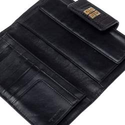 Pre Owned Givenchy Black Canvas and Leather Wallet