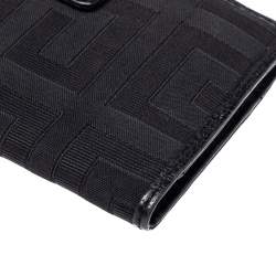 Pre Owned Givenchy Black Canvas and Leather Wallet