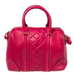 Givenchy Magenta Quilted Leather Lucrezia Bowler Bag