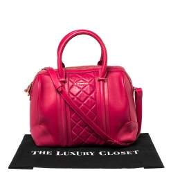Givenchy Magenta Quilted Leather Lucrezia Bowler Bag