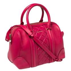 Givenchy Magenta Quilted Leather Lucrezia Bowler Bag