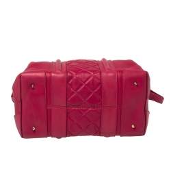 Givenchy Magenta Quilted Leather Lucrezia Bowler Bag
