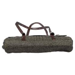 Pre Owned حقيبة ساتشل جيفنشي جلد وصوف رصاصي قلاب