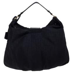 Givenchy Black Monogram Canvas And Leather Hobo