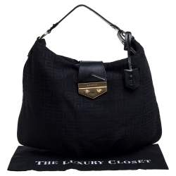 Givenchy Black Monogram Canvas And Leather Hobo