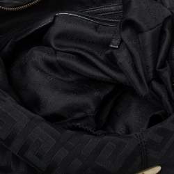Pre Owned Givenchy Black Monogram Canvas And Leather Hobo