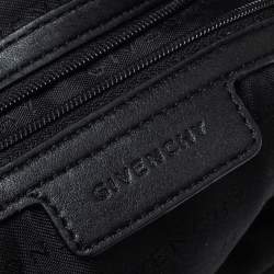Pre Owned Givenchy Black Monogram Canvas And Leather Hobo