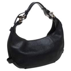 Pre Owned Givenchy Black Leather Hobo