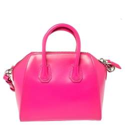 Givenchy Neon Pink Leather Mini Antigona Satchel