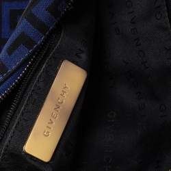 Pre Owned Givenchy Blue/Black Canvas and Leather Shoulder Bag