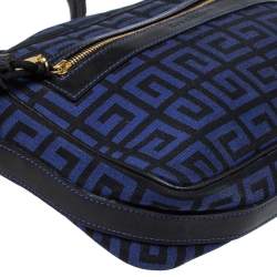 Pre Owned Givenchy Blue/Black Canvas and Leather Shoulder Bag