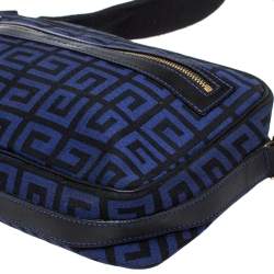 Pre Owned Givenchy Blue/Black Canvas and Leather Shoulder Bag