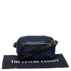 Pre Owned Givenchy Blue/Black Canvas and Leather Shoulder Bag