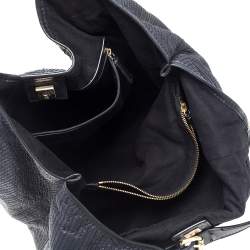 Pre Owned Givenchy Black Fabric Stitch Detail Hobo