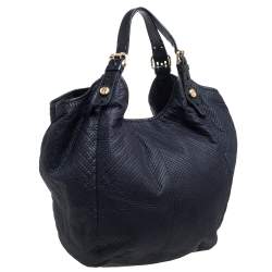 Pre Owned Givenchy Black Fabric Stitch Detail Hobo