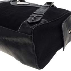 Givenchy Black Monogram Canvas and Leather Zip Satchel 