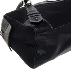 Givenchy Black Monogram Canvas and Leather Zip Satchel 
