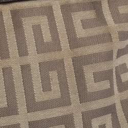 Givenchy Dark Brown/White Monogram Canvas and Leather Double Zip Tote