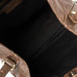 Pre Owned حقيبة يد جيفنشي جلد نقشة التمساح بني  