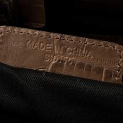 Pre Owned حقيبة يد جيفنشي جلد نقشة التمساح بني  