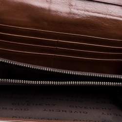 مملوكة مسبقًا Givenchy Brown Leather Flap Continental Wallet
