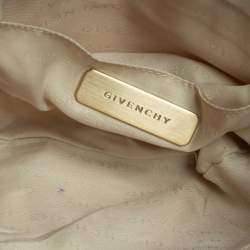 Pre Owned حقيبة جيفنشي باغويت قلاب جلد وكانفاس مونوغرامي بيج/ كريمي