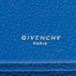Pre Owned Givenchy Blue Leather Mini Horizon Crossbody Bag