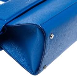Pre Owned Givenchy Blue Leather Mini Horizon Crossbody Bag