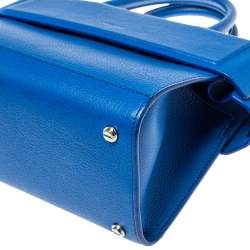 Pre Owned Givenchy Blue Leather Mini Horizon Crossbody Bag