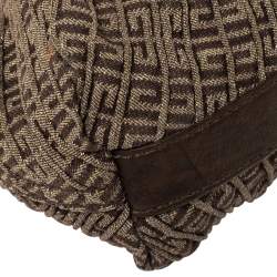 Pre Owned Givenchy Brown Logo Print Canvas And Leather Hobo 