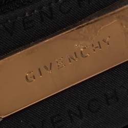 Pre Owned Givenchy Grey/Black Monogram Canvas and Leather Hobo