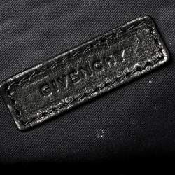 Pre Owned Givenchy Black Panther Print Patent and Leather Medium Nightingale Satchel