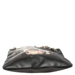 Pre Owned Givenchy Black Leather Rottweiler Chain Tote