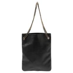 Pre Owned Givenchy Black Leather Rottweiler Chain Tote