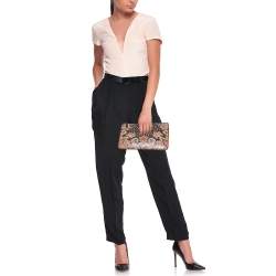 مملوكة مسبقًا Givenchy Multicolor Leather Paisley Print Clutch