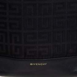 Pre Owned Givenchy Black Signature Canvas And Leather Hobo