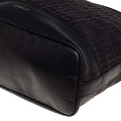 Pre Owned Givenchy Black Signature Canvas And Leather Hobo