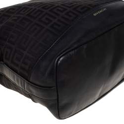 Pre Owned Givenchy Black Signature Canvas And Leather Hobo
