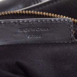 Pre Owned Givenchy Black Leather Ruched Hobo