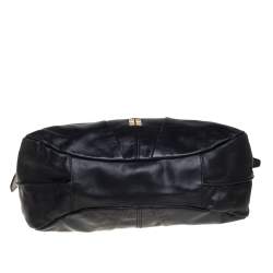 Pre Owned Givenchy Black Leather Ruched Hobo