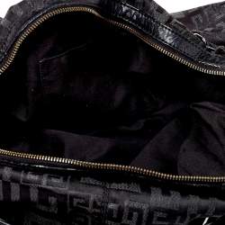 Pre Owned Givenchy Black Monogram Nylon and Leather Double Handle Hobo 
