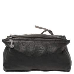 Pre Owned Givenchy Black Leather Mini Pandora Crossbody Bag