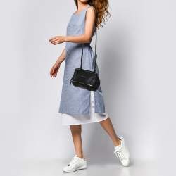 Pre Owned Givenchy Black Leather Mini Pandora Crossbody Bag