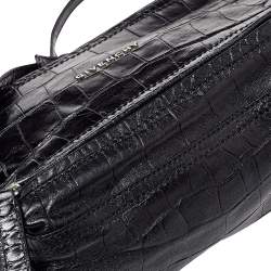 Pre Owned حقيبة كروس جيفنشي ميني باندورا جلد نقش تمساح أسود