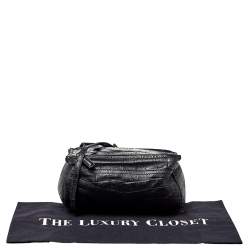 Pre Owned حقيبة كروس جيفنشي ميني باندورا جلد نقش تمساح أسود