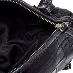 Pre Owned حقيبة كروس جيفنشي ميني باندورا جلد نقش تمساح أسود