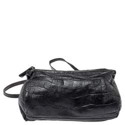 Pre Owned حقيبة كروس جيفنشي ميني باندورا جلد نقش تمساح أسود